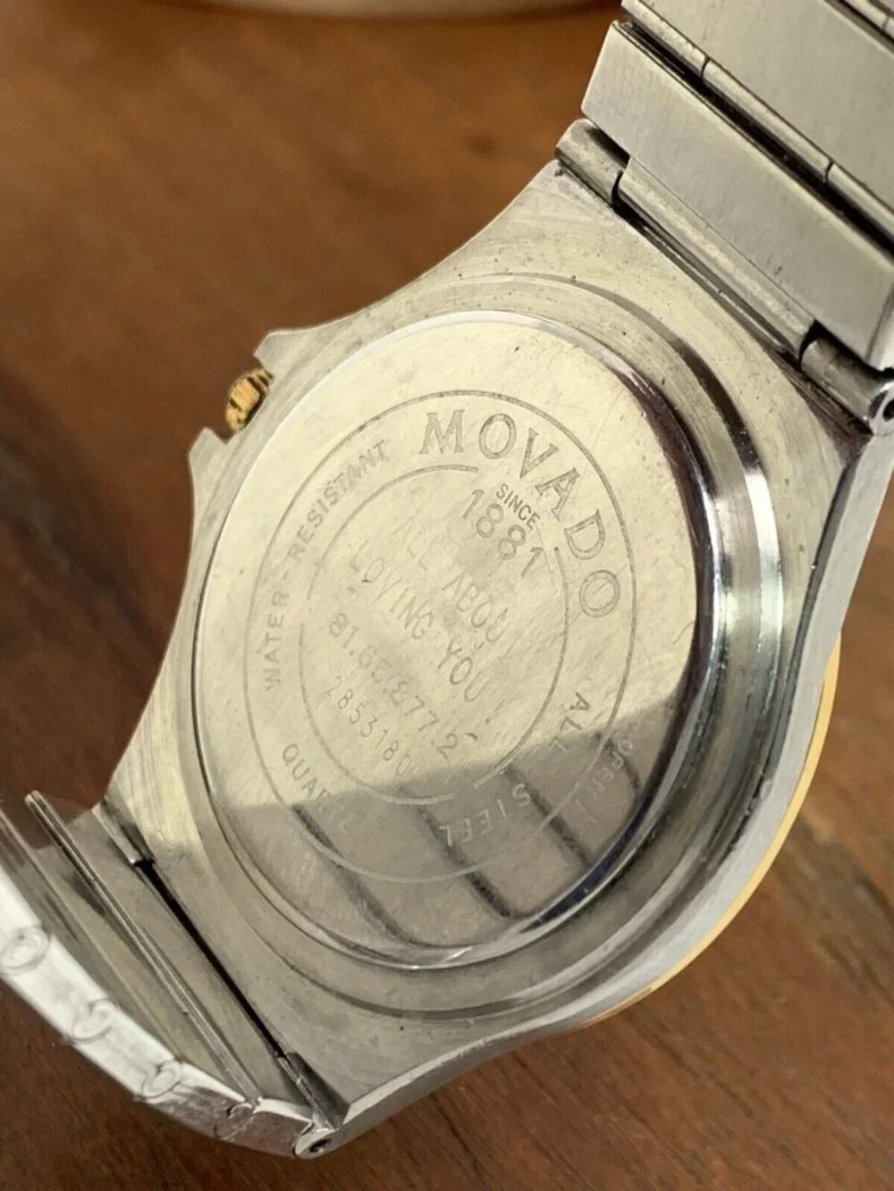 Movado Men's Watch 81.65.877.2 Swiss Quartz White Dial Two Tone Stainless Steel